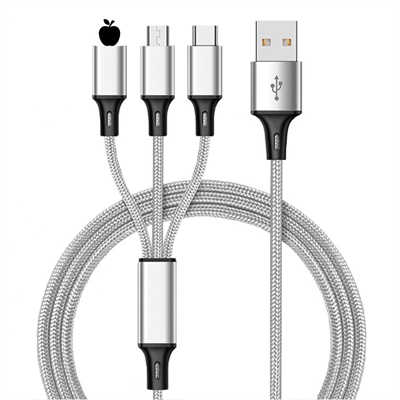 Lightning to USB cable exporters cable 3 in 1 fastest charging data cable
