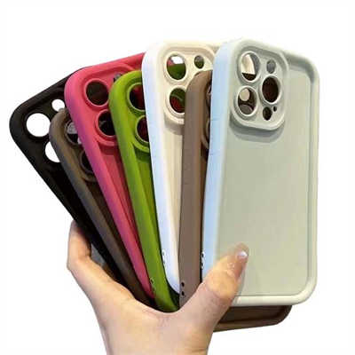 Mobile accessories wholesale silicone iPhone 15 case solid color personalised phone case