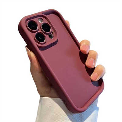 Solid color liquid silicone iPhone 15 case wholesale aesthetic phone case