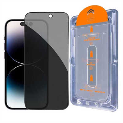 Großhandel iPhone 15 Anti-Spionage panzerglas schutzfolie mit Easy Applicator Kits